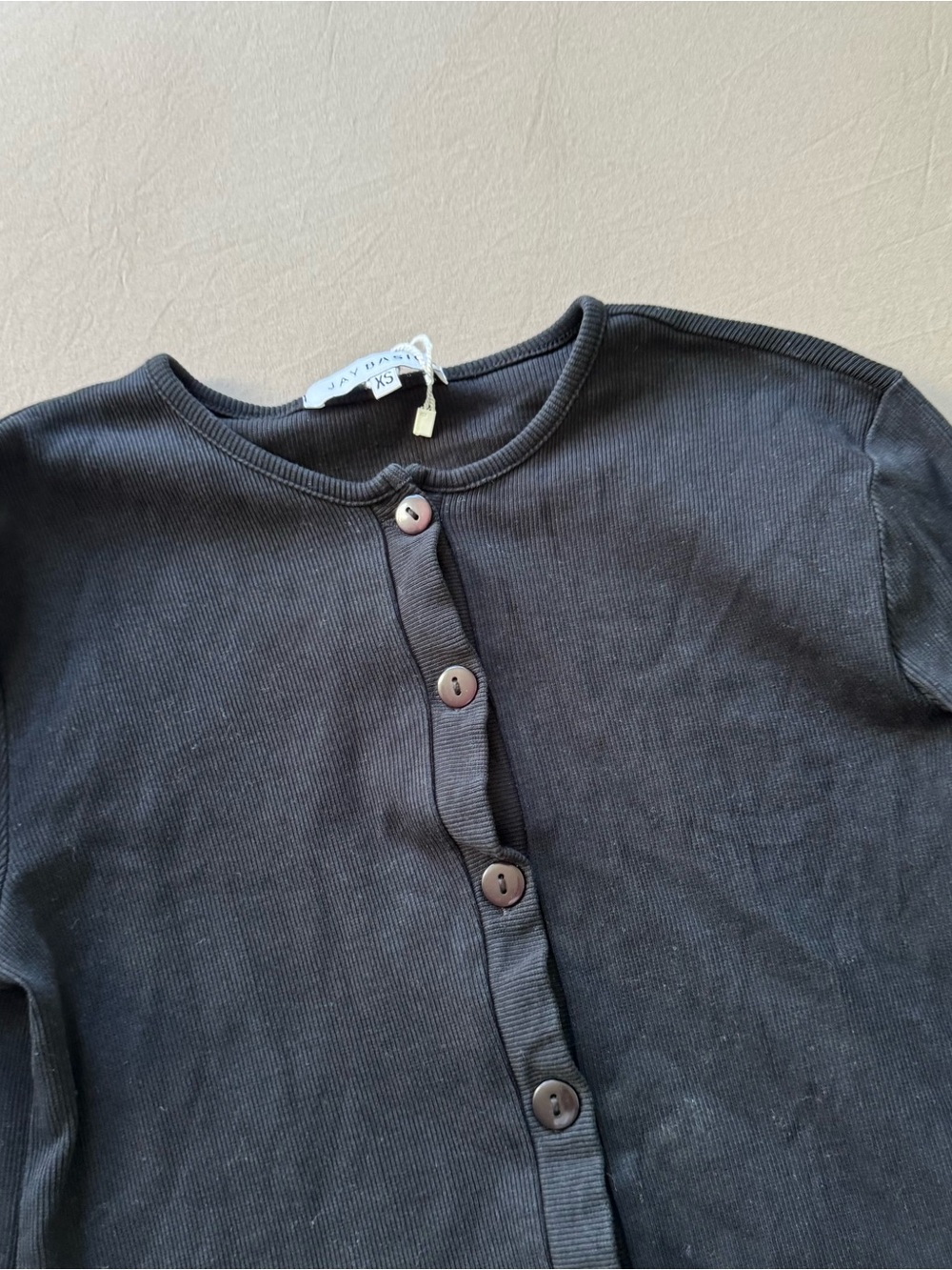 Jay Basic Ribbed Cardigan Top - Picture 4 of 6
